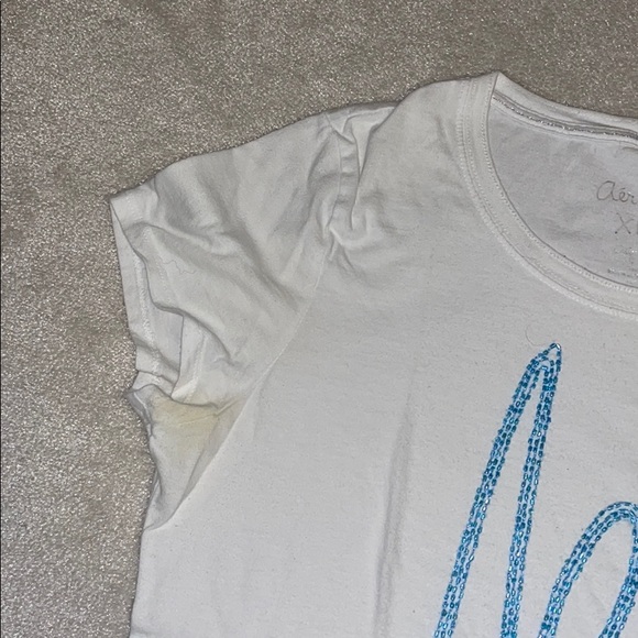Aeropostale Blue Beaded Logo Tee - Picture 5 of 10